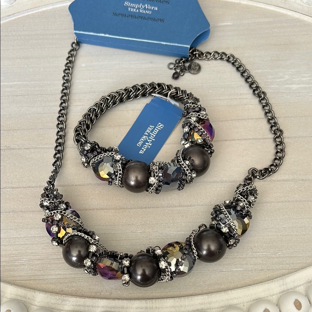 Women's Silver and Purple Jewelry Set